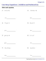 Addition and Subtraction - Integers - 1