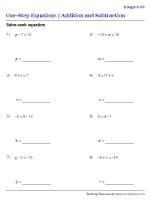 Addition and Subtraction - Integers - 2