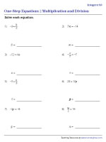 Multiplication and Division - Integers - 2
