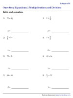 Multiplication and Division - Integers - 3