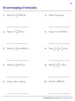 Rearranging Formulas