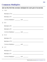 Common Multiples - Easy - 3