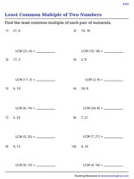 LCM of Two Numbers - Easy - 2