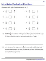 Are the Fractions Equivalent or Not Equivalent? | With Word Problems