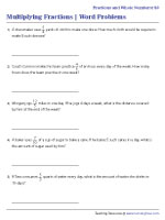 Multiplying Fractions by Whole Numbers Word Problems - 2
