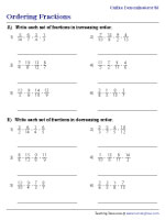 Ordering Fractions with Different Denominators - 3