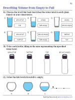 Describing Volume from Empty to Full