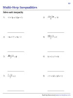 Solving Multi-Step Inequalities | Integers - 2