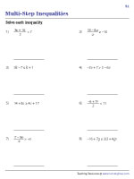 Solving Multi-Step Inequalities | Integers - 1