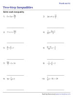 Solving Two-Step Inequalities | Fractions