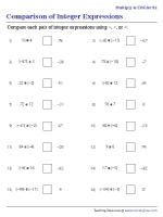 Comparing Integer Expressions - Multiplication and Division