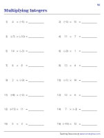 Multiplying Integers - 3