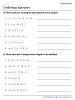 Ordering Integers | Standard - 3