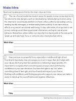 Writing Main Ideas and Titles for Passages - 2