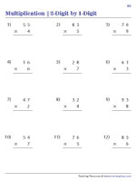 Multiplying 2-digit by 1-digit Numbers | Column - 2