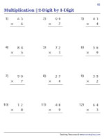 Multiplying 2-digit by 1-digit Numbers | Column - 3