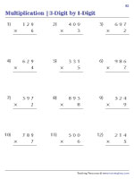 Multiplying 3-digit by 1-digit Numbers | Column - 3