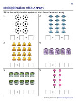 Writing Multiplication Sentences - Array Multiplication