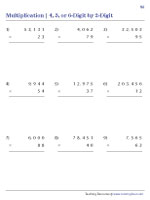 4, 5, or 6-digit by 2-digit | Standard Multiplication - 3