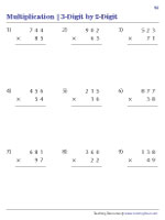 Multiplying in Columns | 3-digit by 2-digit - 3