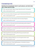 Underlining Onomatopoeic Words | Who Made the Noise? - 2