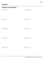 Evaluating Expressions Involving Two Operators - 2