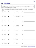 Matching Words to Create Oxymorons - 1