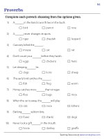 Completing Proverbs with Animal Names