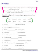 Completing Proverbs and Adages - 2