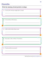 Writing the Meanings of Proverbs and Adages - 3