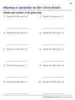 Sharing a Quantity in the Given Ratio - 2