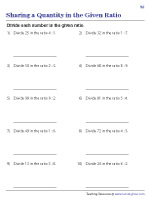 Sharing a Quantity in the Given Ratio - 3