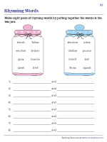 Making Pairs of Rhyming Words - 1