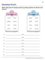 Making Pairs of Rhyming Words - 2