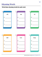 Writing Three Rhyming Words - 2