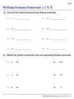 Writing Roman Numerals | I, V, X (1 to 39) - 2
