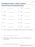 Rounding Decimals to the Nearest Whole Number - 1
