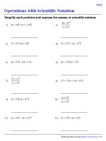 Operations with Scientific Notation - 2
