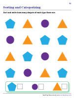 Sorting and Writing the Number of Shapes - 3