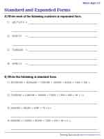 Standard and Expanded Form | Multi-digit Numbers