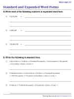 Standard and Expanded Word Form | Multi-digit Numbers