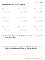 2-Digit Subtraction across Zeros | With Word Problems