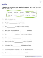 Adding Suffixes “-Er”, “-Ed”, “-Ing” - 2
