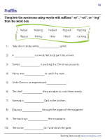Adding Suffixes “-Er”, “-Ed”, “-Ing” - 3