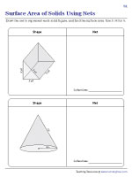 Drawing the Net and Finding Its Surface Area | Customary