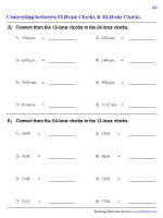 Converting between 12-Hour and 24-Hour Clocks - 2