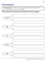 Writing Sentences with Homographs - 2