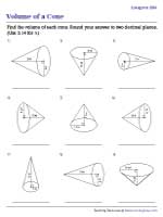 Volume of Cones | Integers - Easy - 3